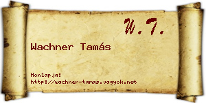 Wachner Tamás névjegykártya
